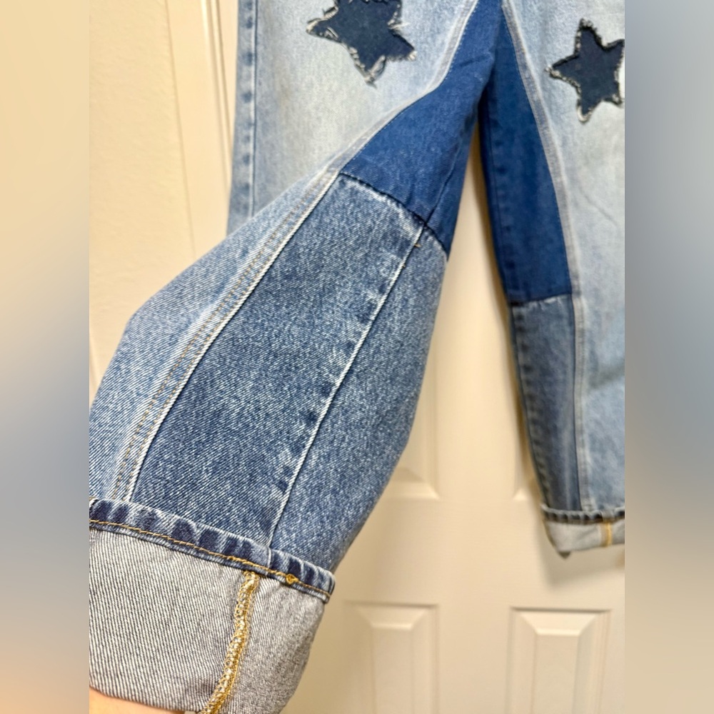Universal Thread Blue Star Patch Boyfriend Jeans - image 7